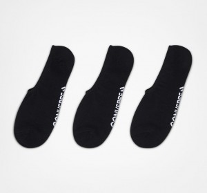 Converse 3-Pack Wordmark Ultra-Low Liner Socks Pretas | 8312-CZAUE