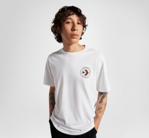 Converse All Star Mountain T-Shirt Branco | 9685-DGSRN