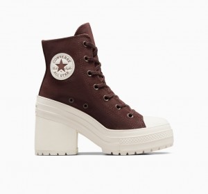 Converse Chuck 70 De Luxe Heel Camurça Marrom | 8716-XSKBO