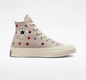 Converse Chuck 70 Floral Embroidery Desert Sand / Egret | 5340-OQKYG