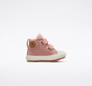 Converse Chuck Taylor All Star Berkshire Boot Easy-On Couro Rosa Rosa | 2985-XEQKH