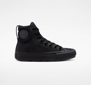 Converse Chuck Taylor All Star Berkshire Boot Couro Pretas Pretas Cinzentas | 6840-SVLFT