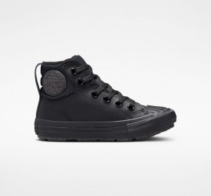 Converse Chuck Taylor All Star Berkshire Boot Couro Pretas Pretas Cinzentas | 8417-LRQNU