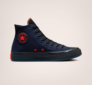 Converse Chuck Taylor All Star CX Stretch Lona Azul Marinho Pretas Manga | 8964-YZXKM