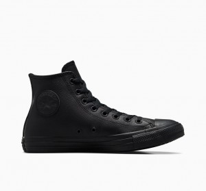 Converse Chuck Taylor All Star Couro Pretas | 6512-PDTWG