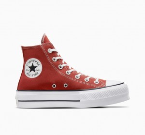 Converse Chuck Taylor All Star Lift Plataforma Vermelhas Branco Pretas | 2314-SABEU