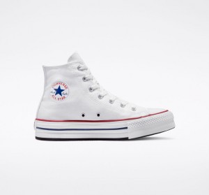 Converse Chuck Taylor All Star Lift Plataforma Branco Azul Marinho | 4569-DTZGI