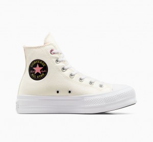 Converse Chuck Taylor All Star Lift Plataforma Alchemy Embroidery Pretas Rosa | 8546-ZYNHL