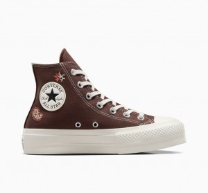 Converse Chuck Taylor All Star Lift Plataforma Crafted Evolution Marrom Rosa | 5013-NVTML