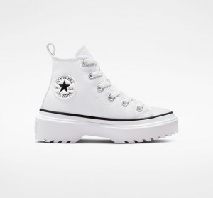 Converse Chuck Taylor All Star Lugged Lift Plataforma Lona Branco Branco Pretas | 5291-WMDAZ