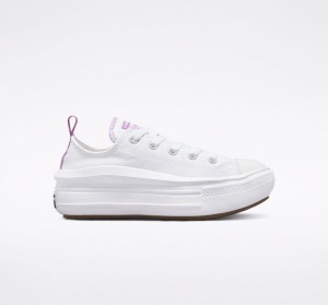 Converse Chuck Taylor All Star Move Plataforma Branco Roxo Branco | 2493-PAEXB