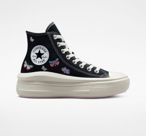 Converse Chuck Taylor All Star Move Plataforma Butterfly Wings Pretas Rosa | 9607-VNSDK