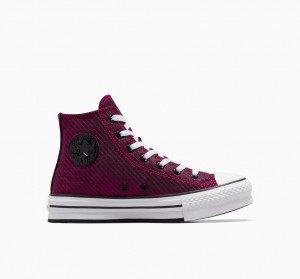 Converse Chuck Taylor All Star Plataforma Lift Sparkle Rosa Branco Pretas | 6741-ESVLD