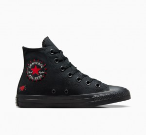 Converse Chuck Taylor All Star Rose Pretas Vermelhas Verdes | 8963-HXAOQ