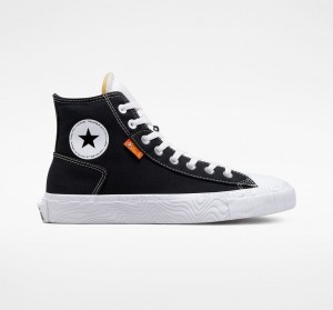 Converse Chuck Taylor Alt Star Lona Pretas Branco Branco | 0983-UCJMH