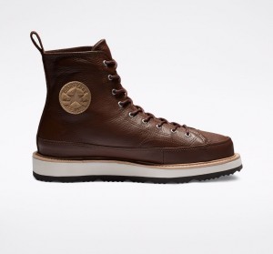 Converse Chuck Taylor Crafted Boot Chocolate Luz Pretas | 9053-CBMOI