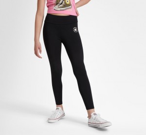 Converse Chuck Taylor Patch High Rise Leggings Pretas | 9517-IKRQF