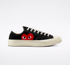 Converse Converse x Comme des Garçons PLAY Chuck 70 Pretas Branco Vermelhas | 2593-HKVYQ