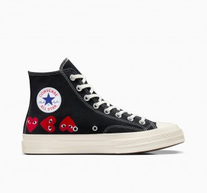 Converse Converse x Comme des Garçons PLAY Chuck 70 Multi Heart Pretas Vermelhas | 4063-VUQKE