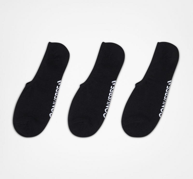 Converse 3-Pack Wordmark Ultra-Low Liner Socks Pretas | 8750-LMDSQ