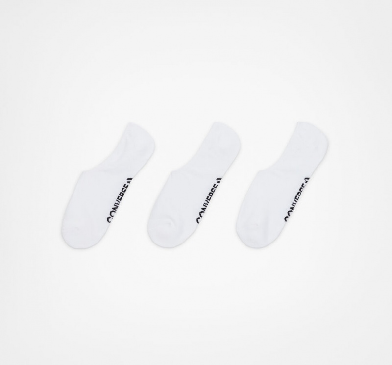 Converse 3-Pack Wordmark Ultra-Low Liner Socks Branco | 3176-BHINK