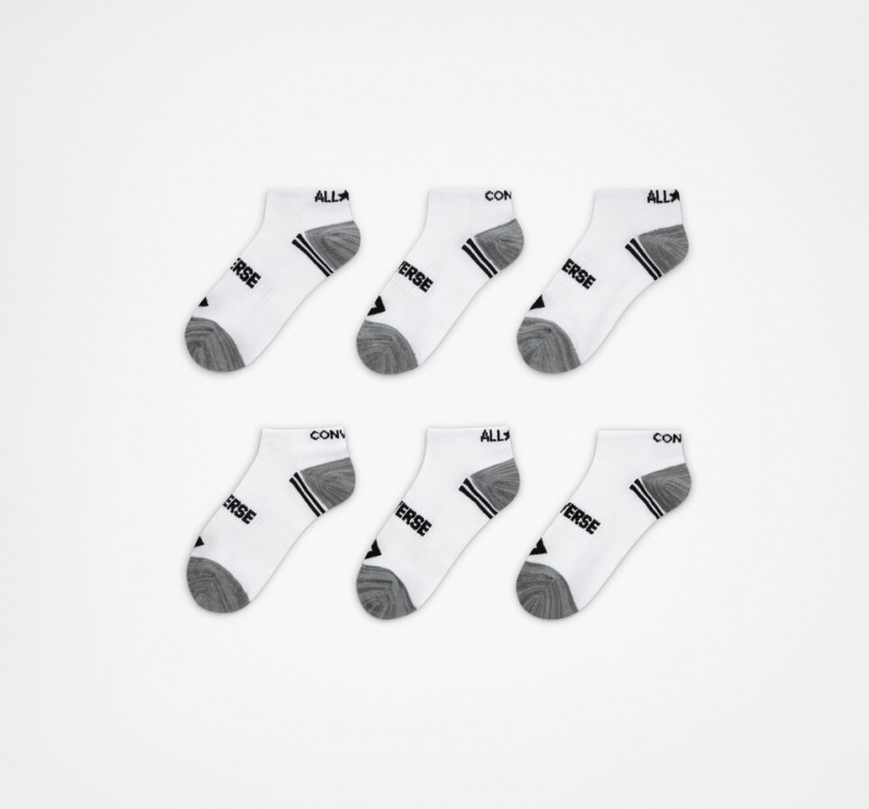 Converse 6-Pack No-Show Socks Branco | 3172-PFOQV