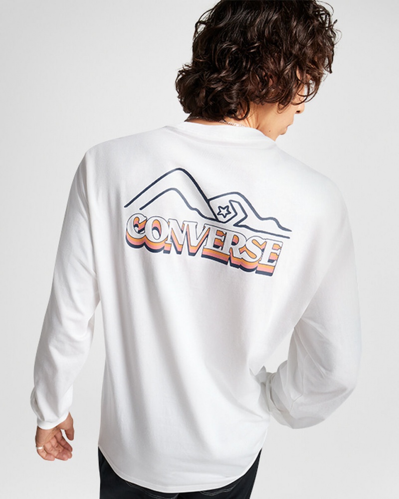 Converse All Star Inverno Chill Long-Sleeve T-Shirt Branco | 5742-STHUC