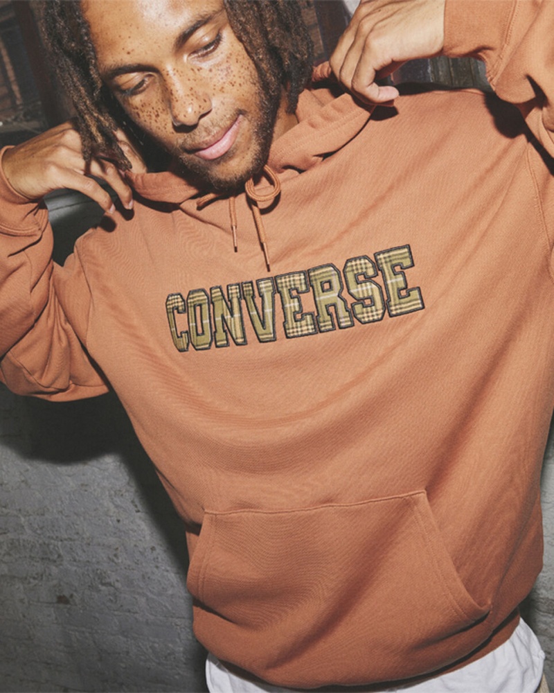 Converse All Star Logo Namesake Hoodie Tawny Owl | 8372-DUKXB