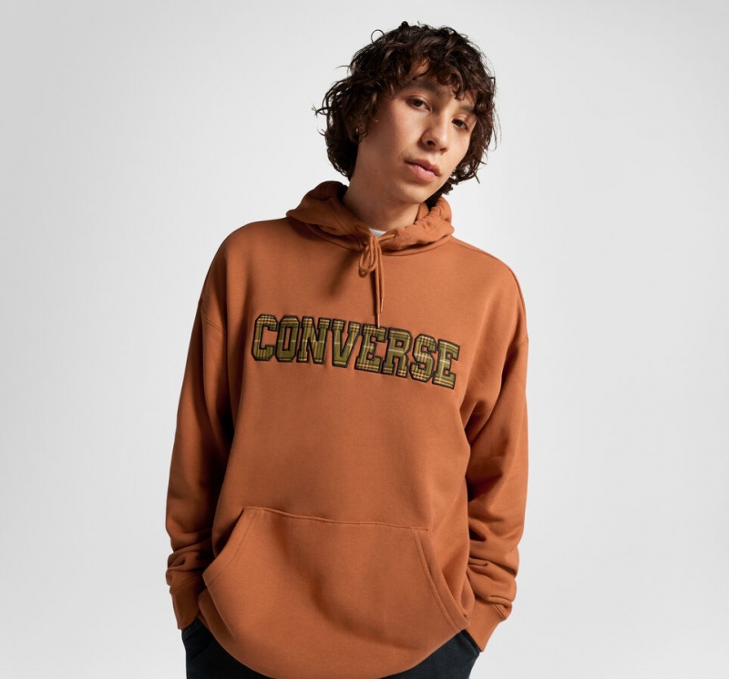 Converse All Star Logo Namesake Hoodie Tawny Owl | 8372-DUKXB