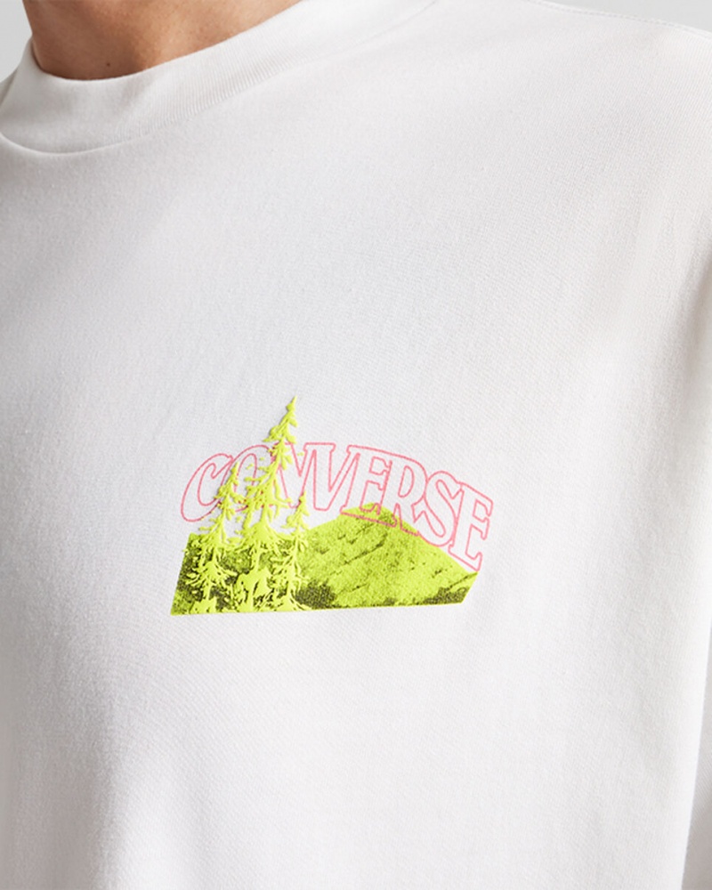 Converse All Star Mountain Remix T-Shirt Branco | 3975-WJNFG