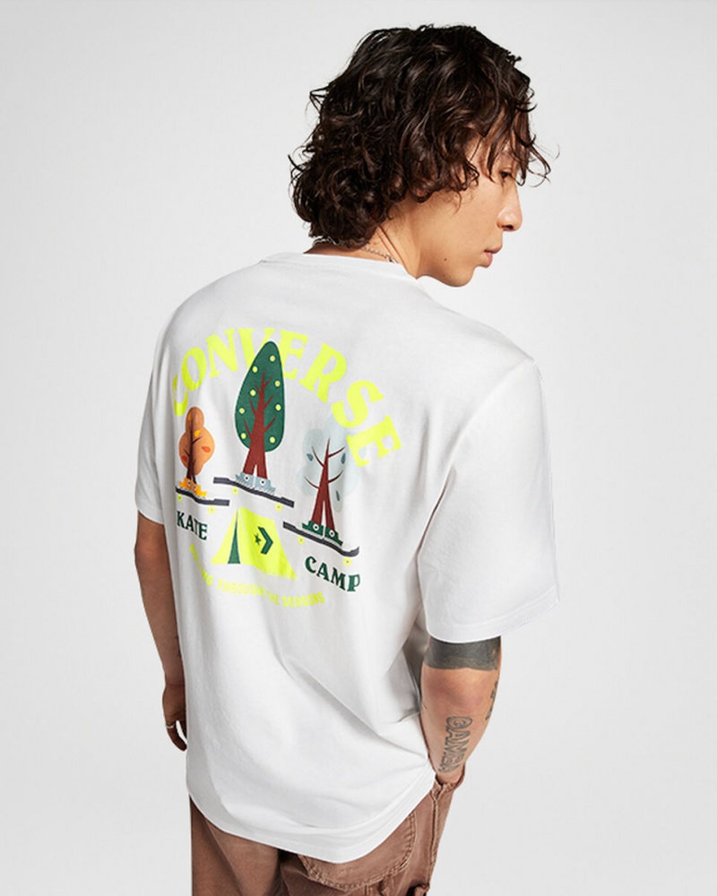 Converse All Star Tree T-shirt Branco | 3405-RZCOF