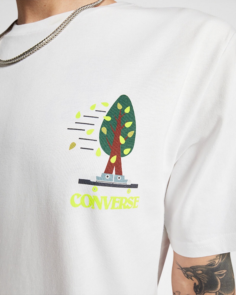 Converse All Star Tree T-shirt Branco | 3405-RZCOF