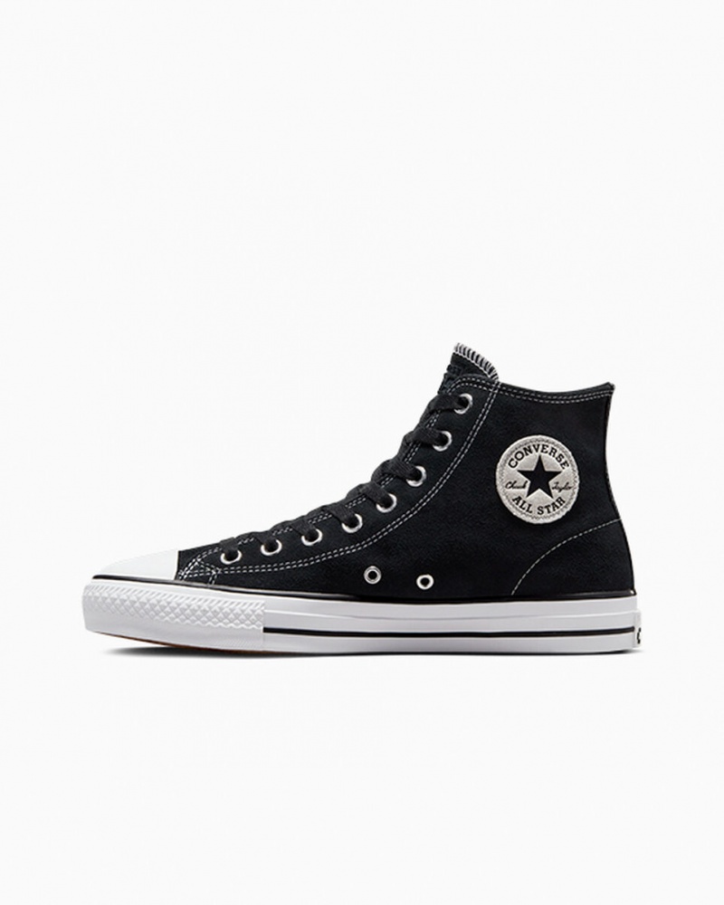 Converse CONS Chuck Taylor All Star Pro Camurça Pretas Pretas Branco | 6214-TZSUA