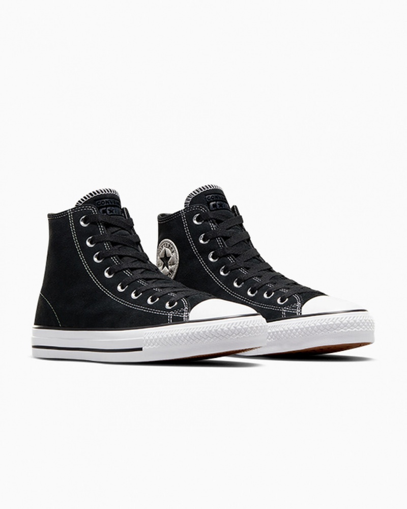 Converse CONS Chuck Taylor All Star Pro Camurça Pretas Pretas Branco | 6214-TZSUA