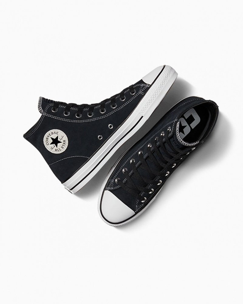 Converse CONS Chuck Taylor All Star Pro Camurça Pretas Pretas Branco | 6214-TZSUA