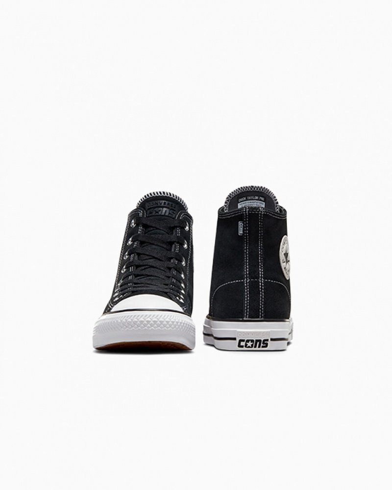 Converse CONS Chuck Taylor All Star Pro Camurça Pretas Pretas Branco | 6214-TZSUA