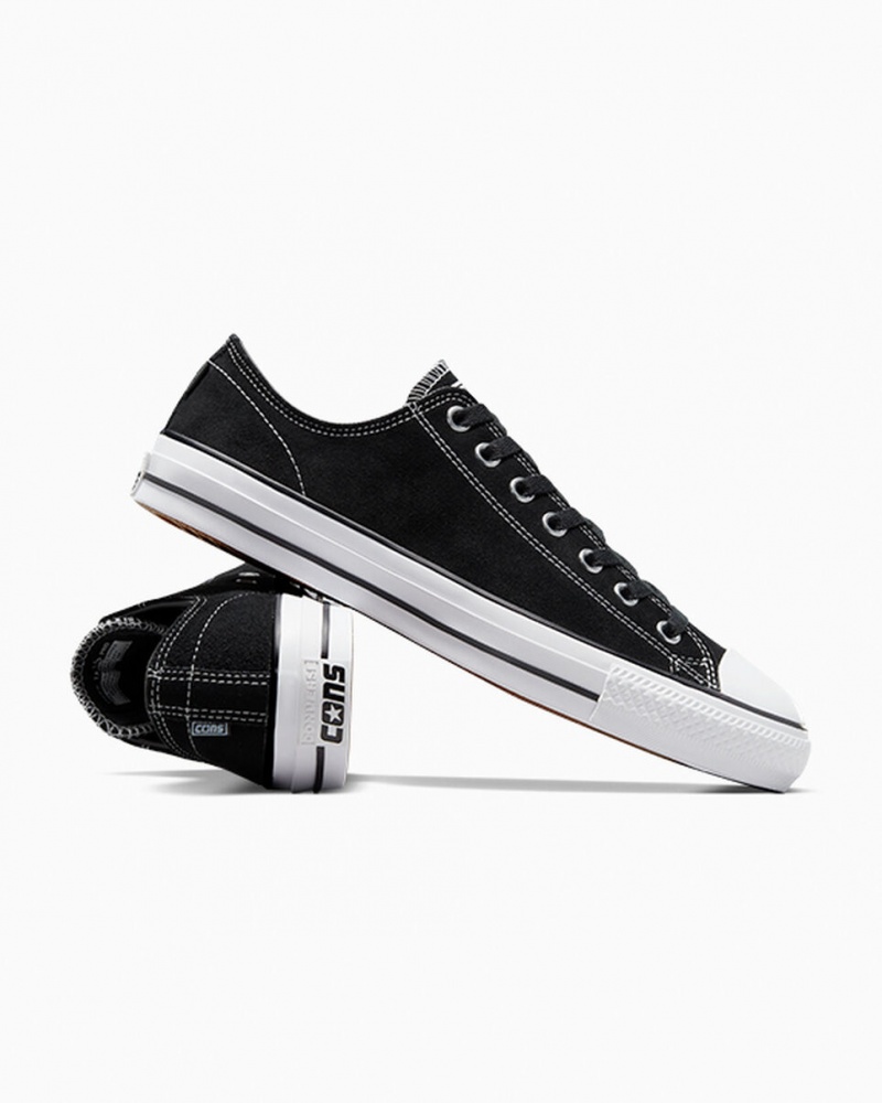 Converse CONS Chuck Taylor All Star Pro Camurça Pretas Pretas Branco | 6872-BALRY