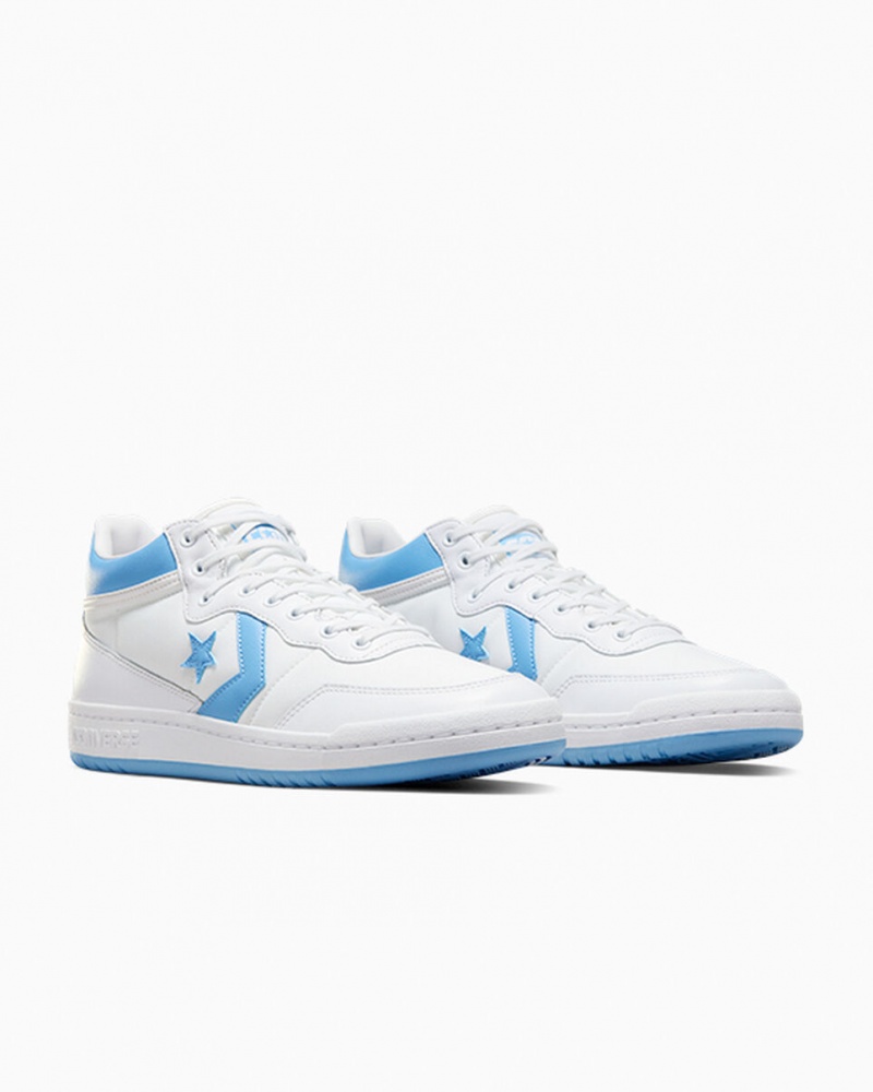 Converse CONS Fastbreak Pro Couro Branco Azuis Branco | 3542-TIKLE