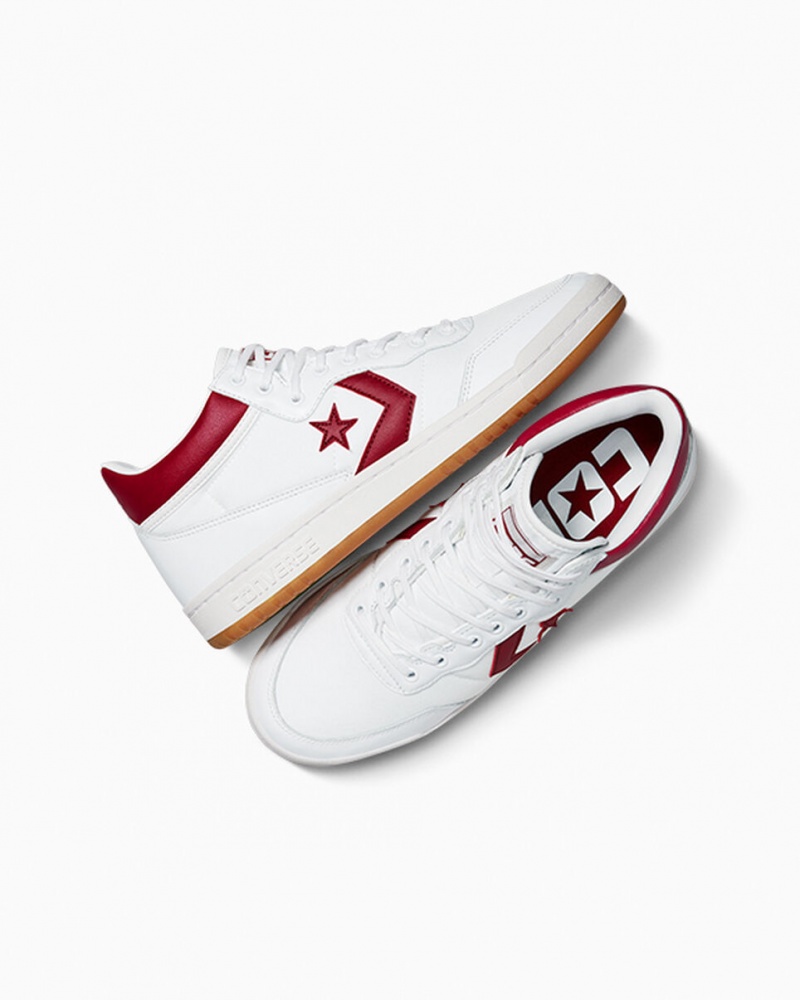 Converse CONS Fastbreak Pro Couro Branco Vermelhas Branco | 5736-CJHEP