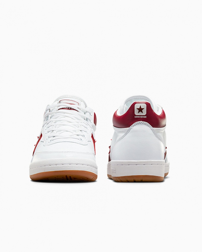 Converse CONS Fastbreak Pro Couro Branco Vermelhas Branco | 5736-CJHEP