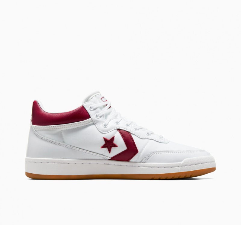 Converse CONS Fastbreak Pro Couro Branco Vermelhas Branco | 5736-CJHEP