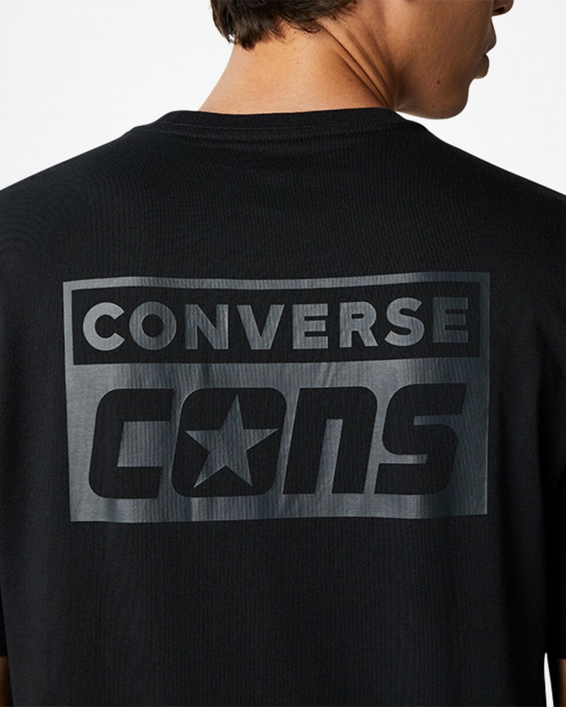 Converse CONS Gráficas T-Shirt Pretas | 2961-MDECK