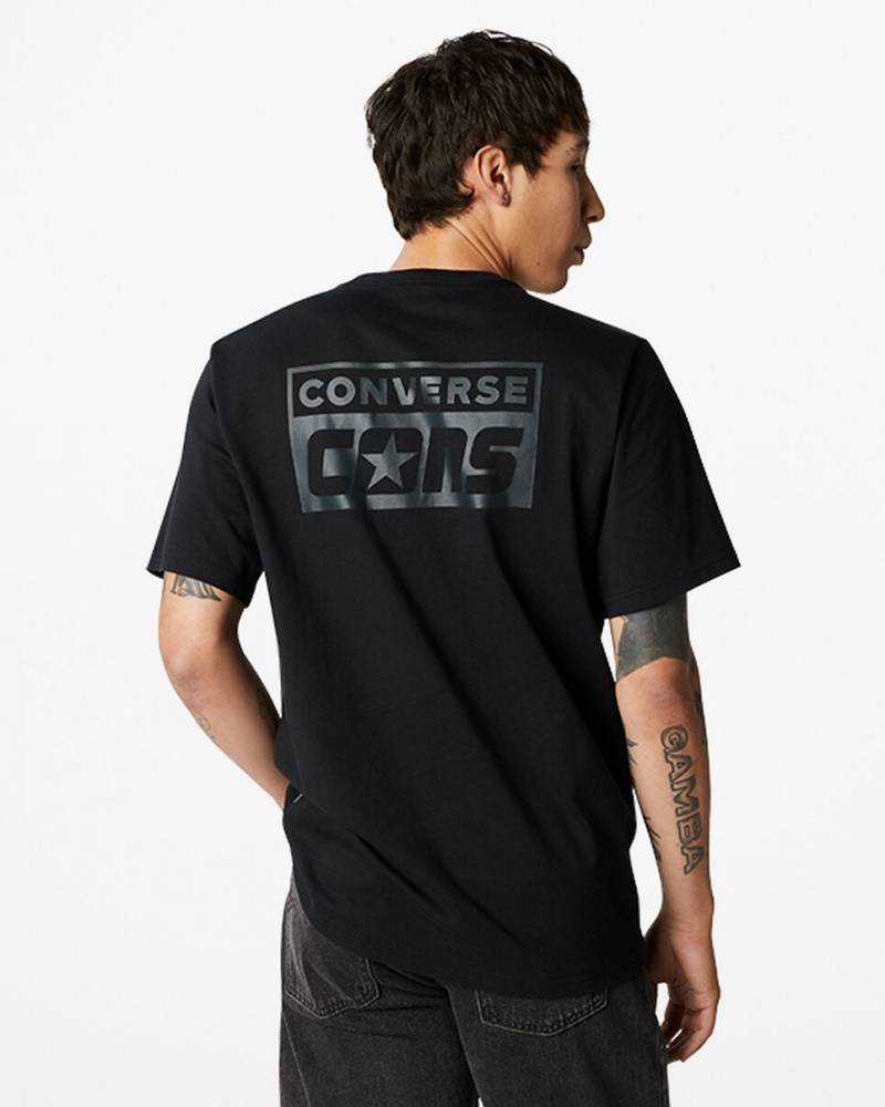 Converse CONS Gráficas T-Shirt Pretas | 2961-MDECK