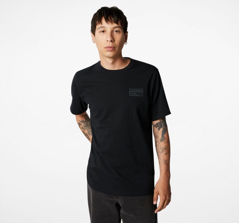 Converse CONS Gráficas T-Shirt Pretas | 5302-HJTPU