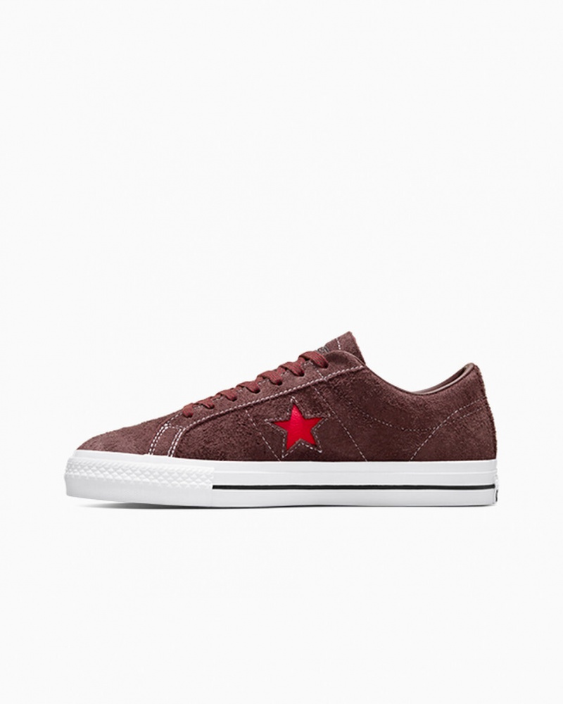 Converse CONS One Star Pro Marrom Branco Vermelhas | 1973-CPHZL