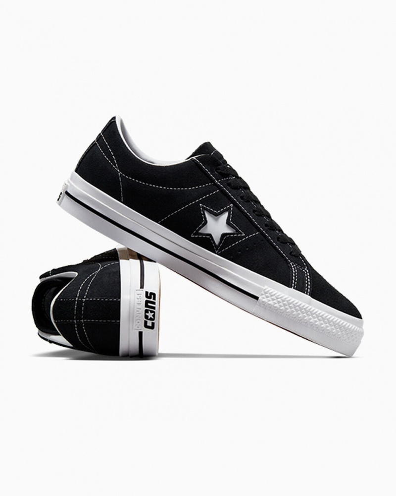 Converse CONS One Star Pro Pretas Pretas Branco | 1587-DQWTY