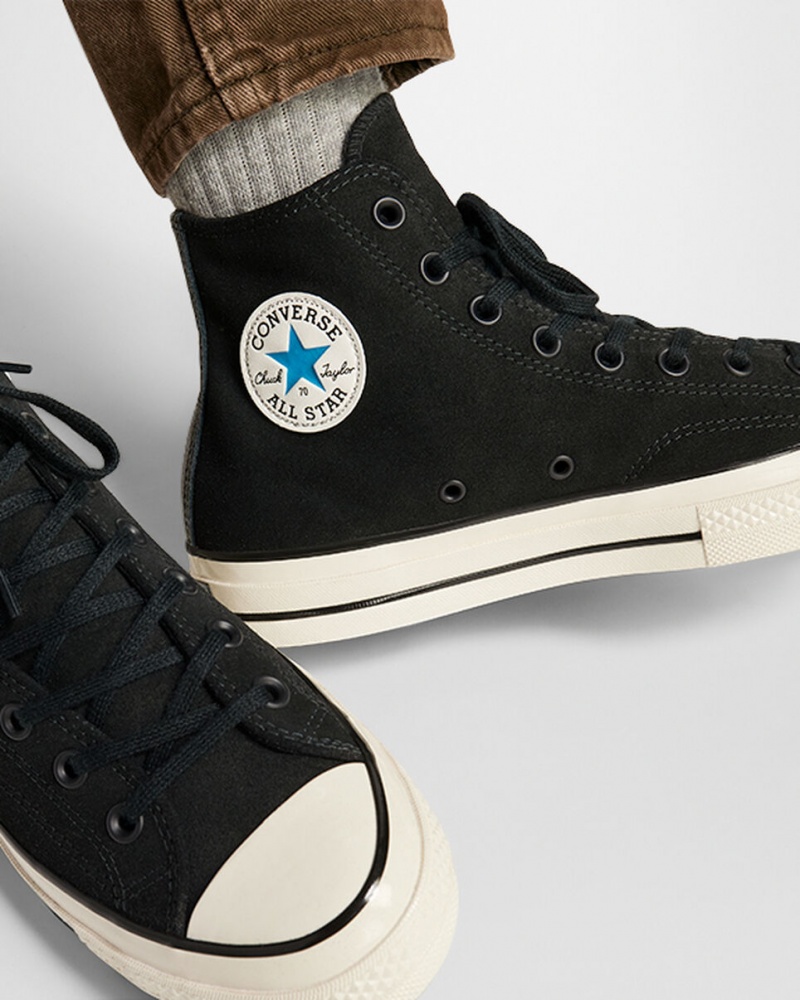 Converse Chuck 70 Camurça Pretas Azuis | 6378-LUAFK