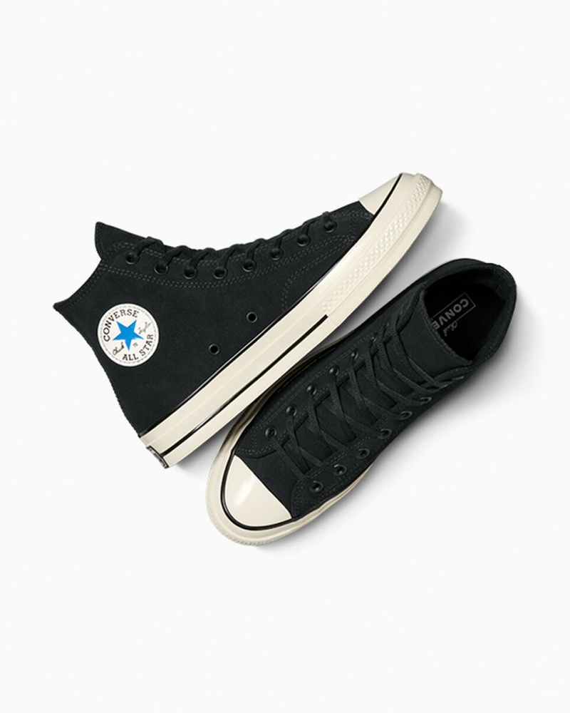 Converse Chuck 70 Camurça Pretas Azuis | 6378-LUAFK