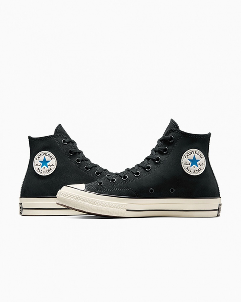 Converse Chuck 70 Camurça Pretas Azuis | 6378-LUAFK