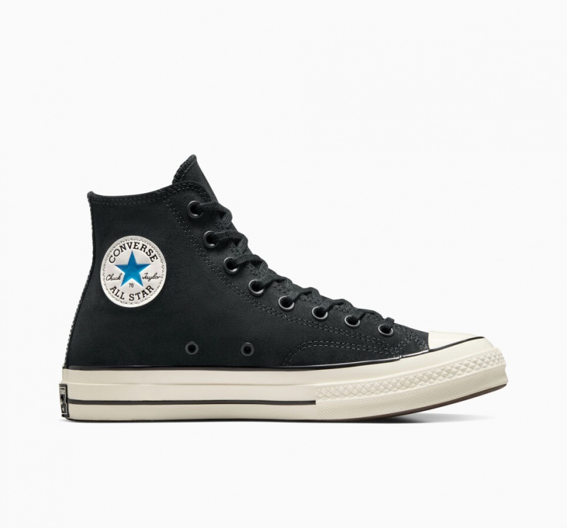 Converse Chuck 70 Camurça Pretas Azuis | 6378-LUAFK